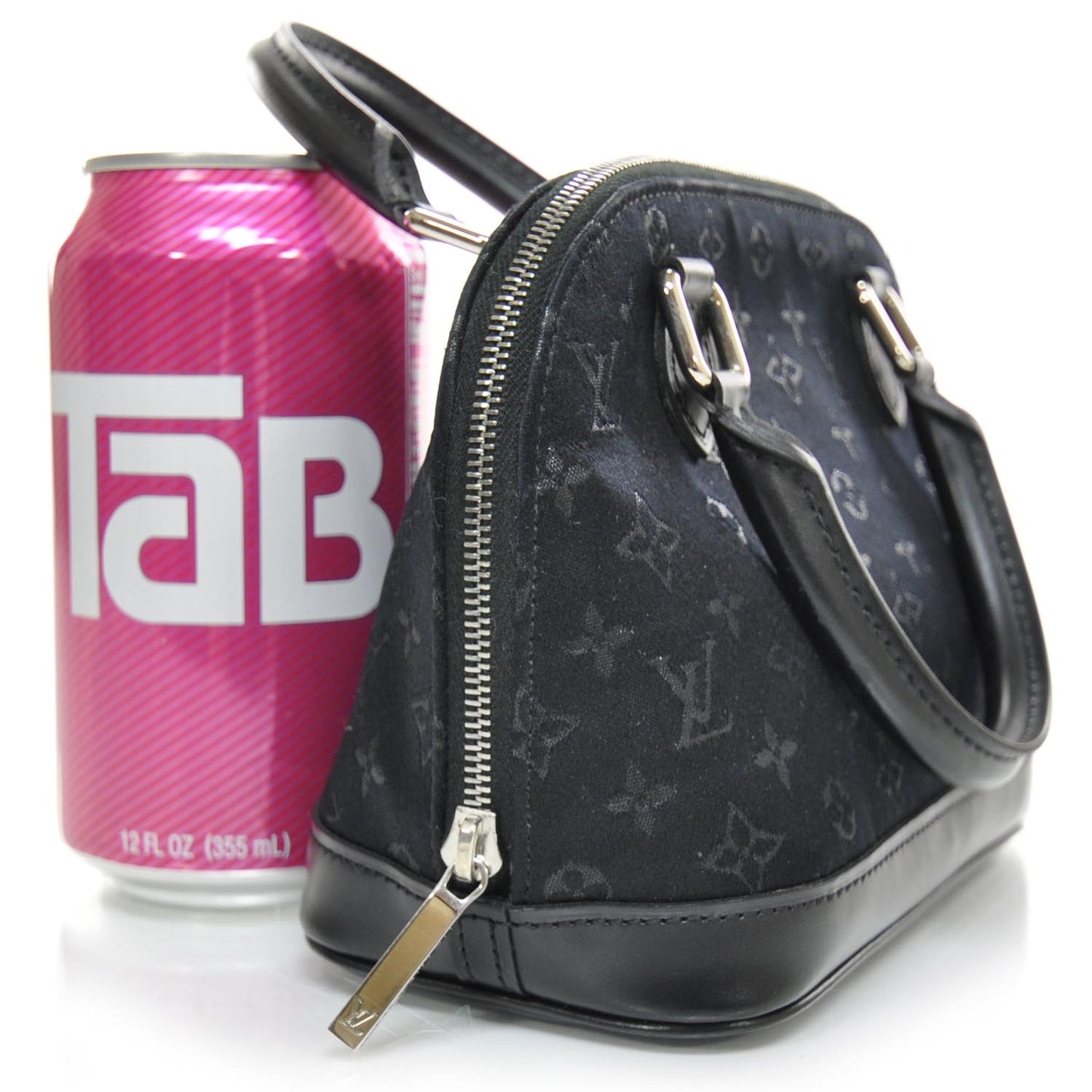 Satin Monogram Little Alma Black