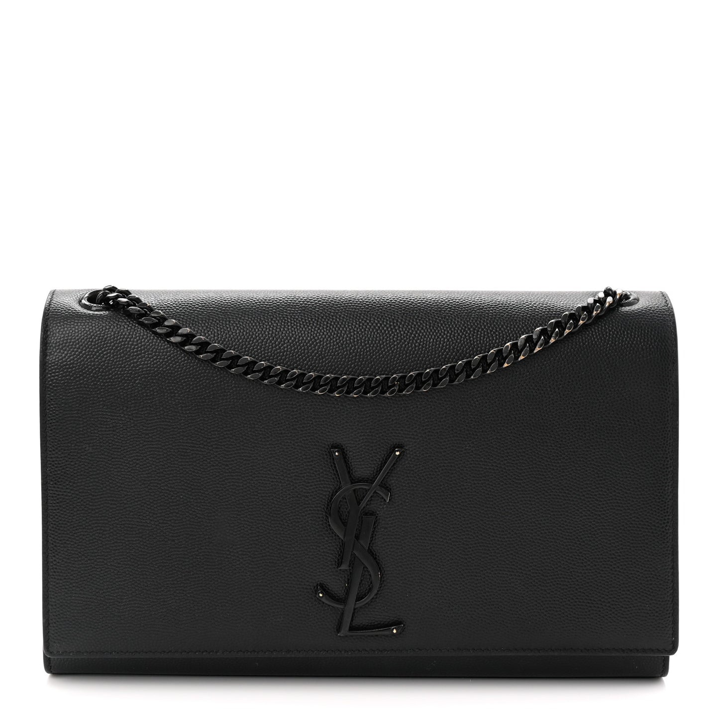Grain De Poudre Medium Classic Monogram Monochrome Kate Satchel Black