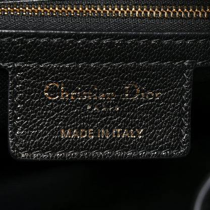 Christian Dior Shiny Grained Calfskin Macrocannage Medium D-Journey Bag Black 5 of 9