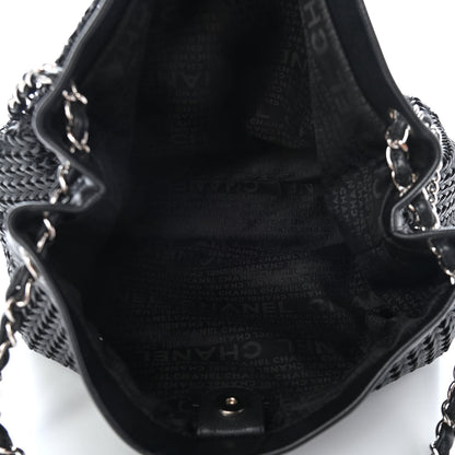Chanel Calfskin Braided CC Tote Black 5 of 11