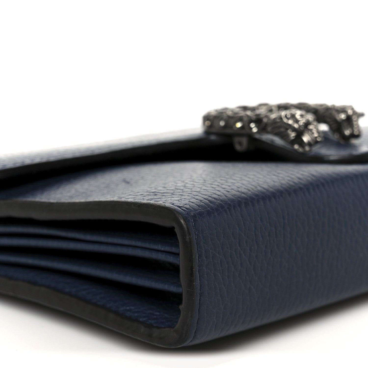 Gucci Dollar Calfskin Crystal Mini Dionysus Chain Wallet Blue Agata Black Diamond 9 of 10