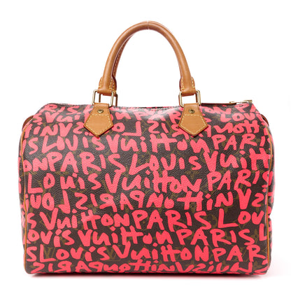 Louis Vuitton Monogram Graffiti Speedy 30 Fuchsia 1 of 13