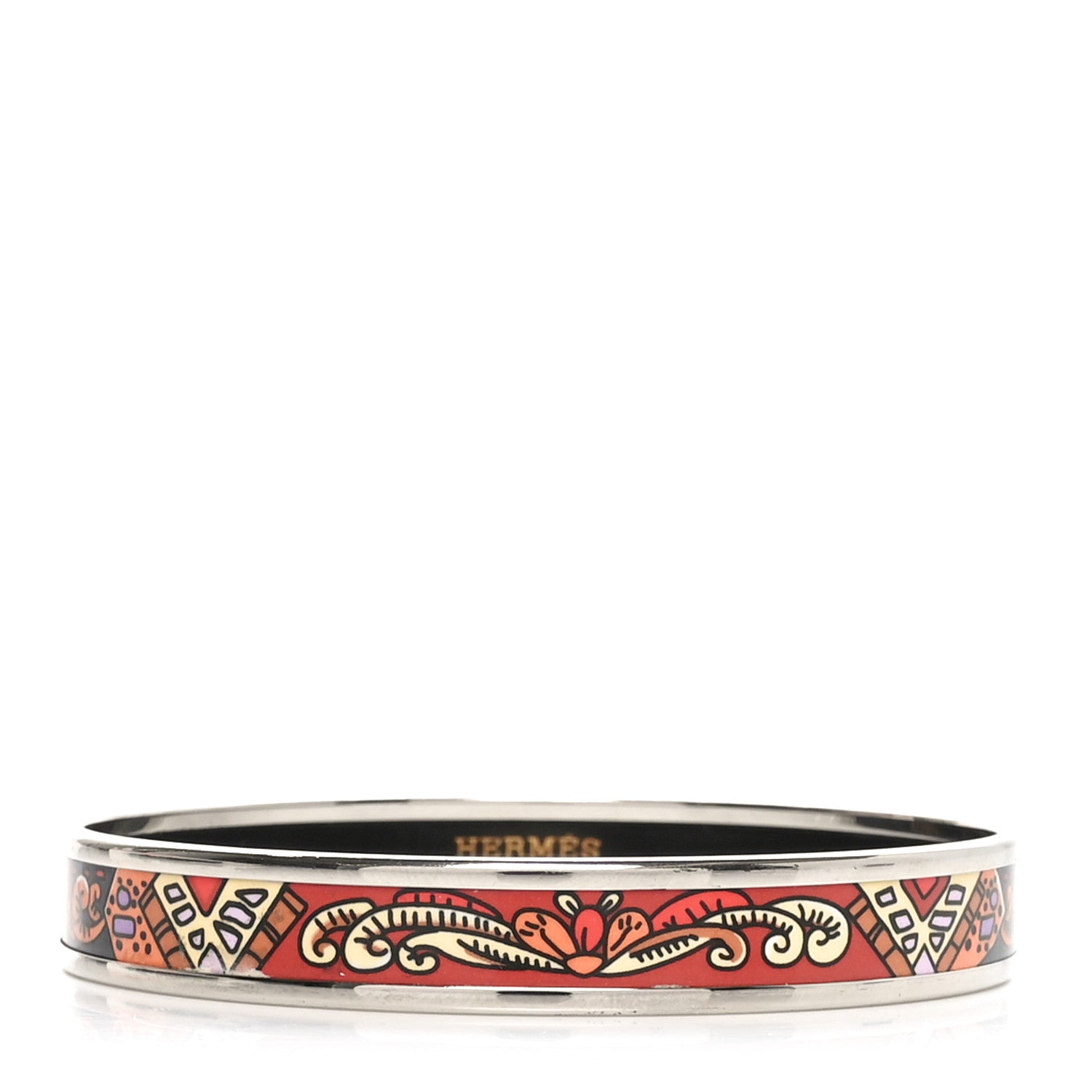 Hermes Enamel Printed Narrow Bracelet 70 1 of 5