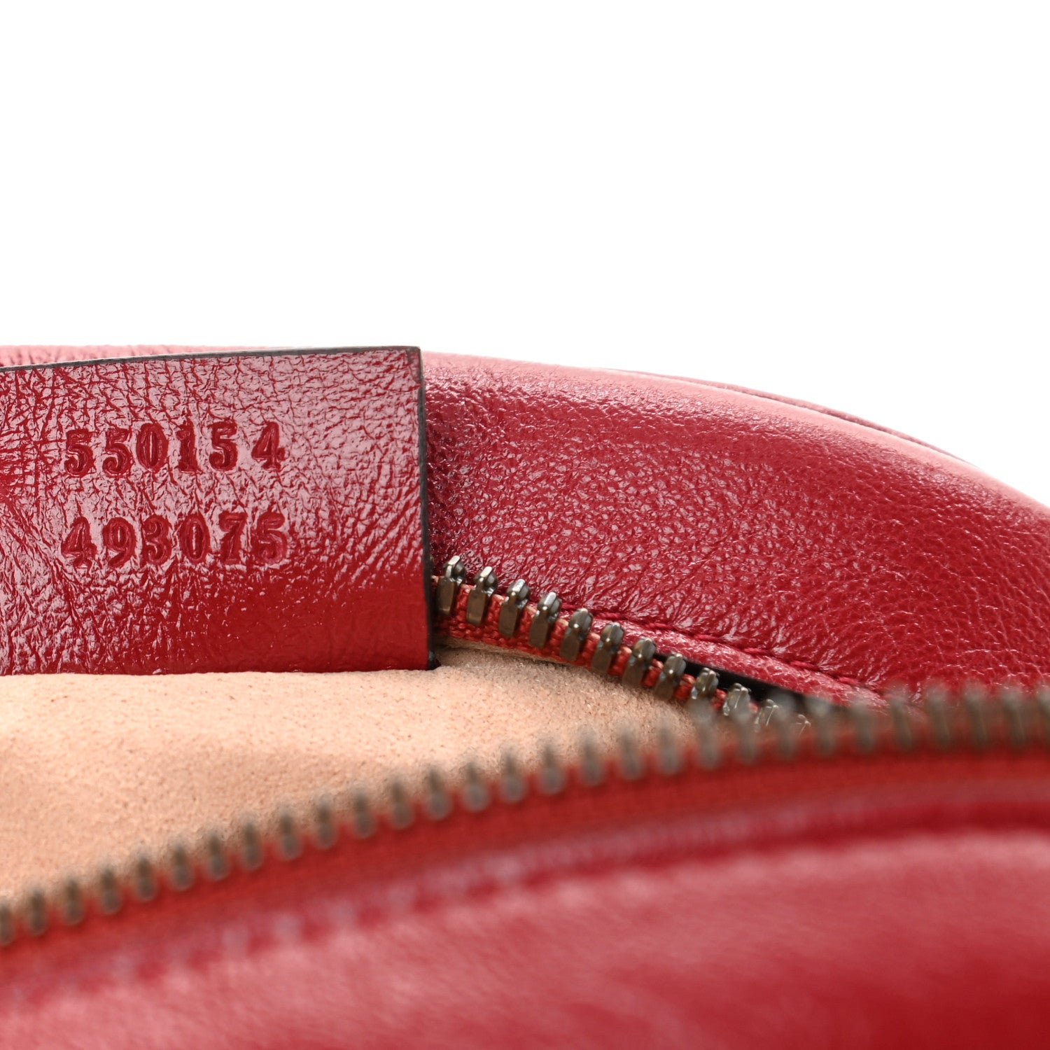 Gucci Glazed Calfskin Matelasse Heart Mini GG Marmont Round Shoulder Bag Romantic Cerise 7 of 12