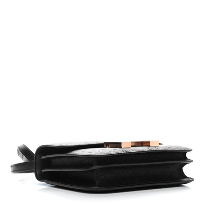 Hermes Ostrich Constance 18 Black 3 of 4