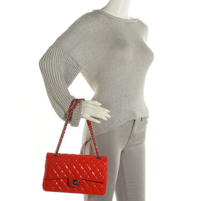 Chanel Patent Calfskin Quilted Medium Double Flap Red 2 of 8