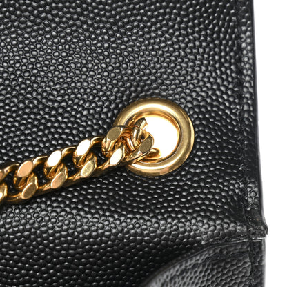 Saint Laurent Grain De Poudre Small Classic Monogram Kate Satchel Black 12 of 12