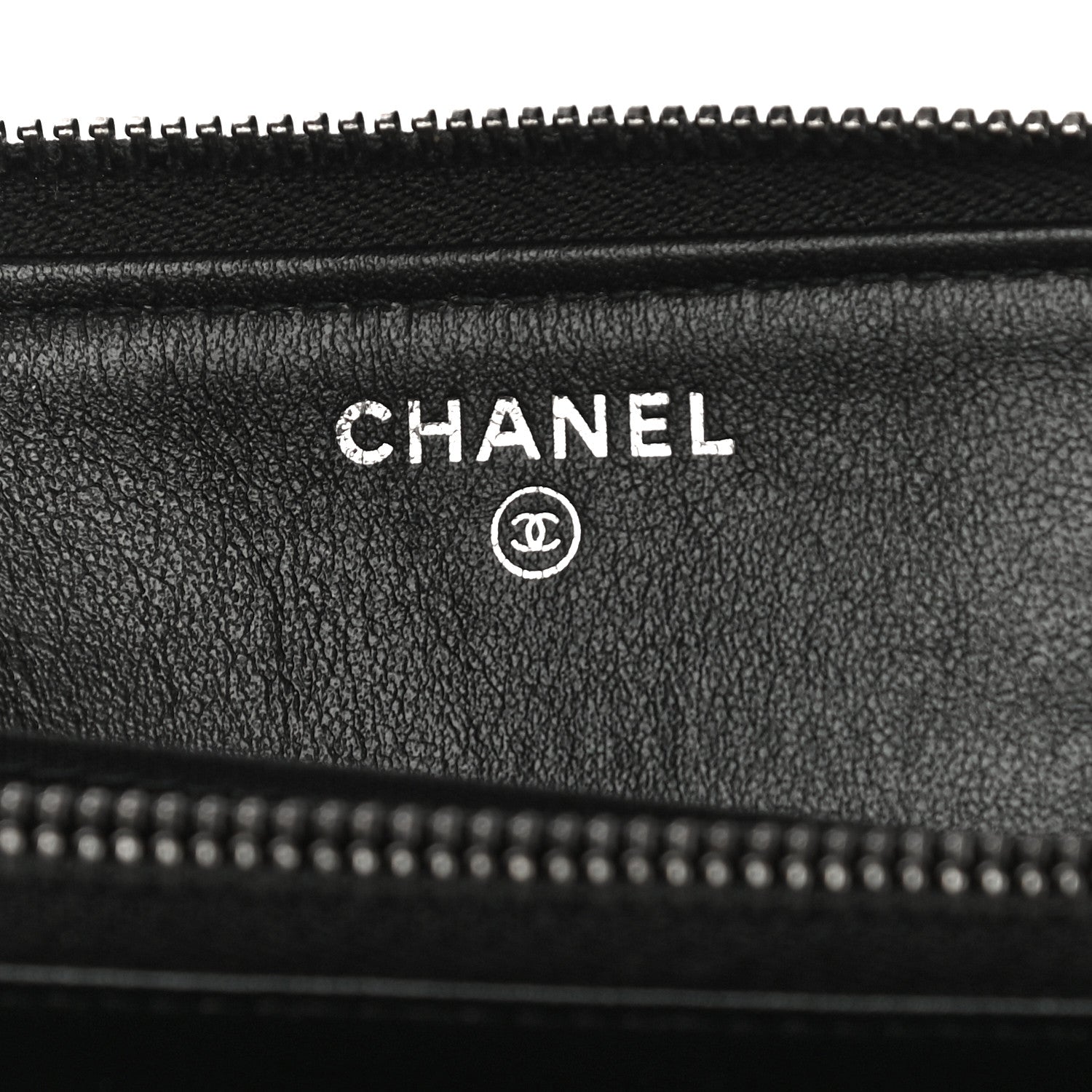 Chanel Caviar Chevron Quilted Small Zipped Boy Pouch Black 6 of 12