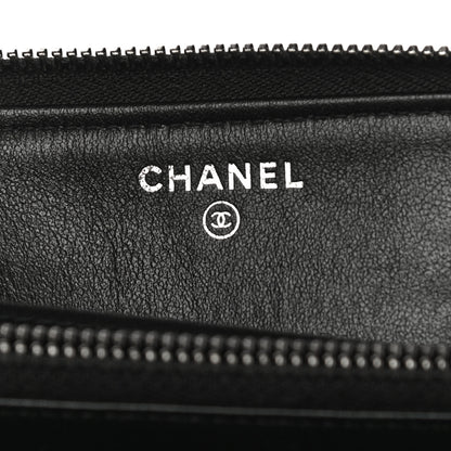 Chanel Caviar Chevron Quilted Small Zipped Boy Pouch Black 6 of 12