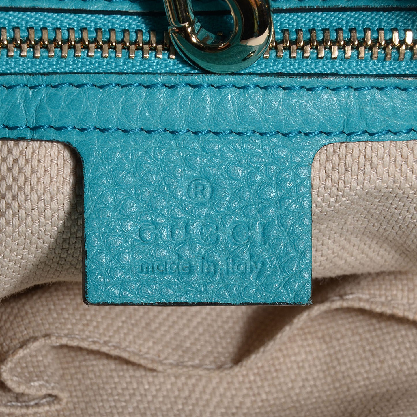 Pebbled Calfskin Medium Soho Chain Shoulder Bag Teal