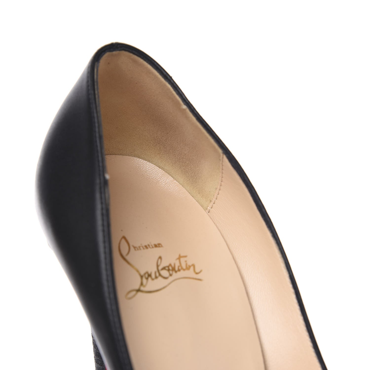 Christian Louboutin Calfskin Lady Indiana 140 Pumps 40.5 Black 8 of 11