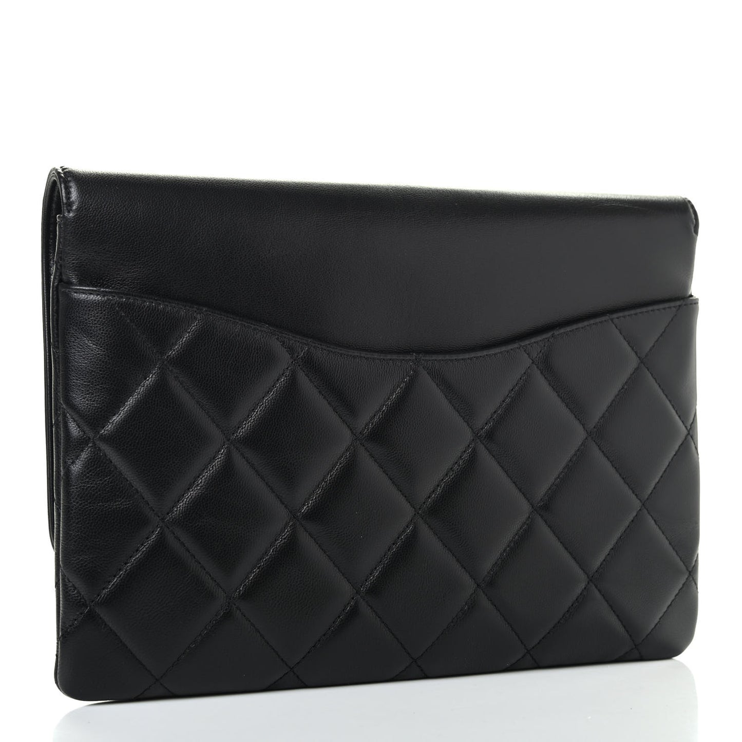Goatskin Quilted Timeless CC Clutch Black