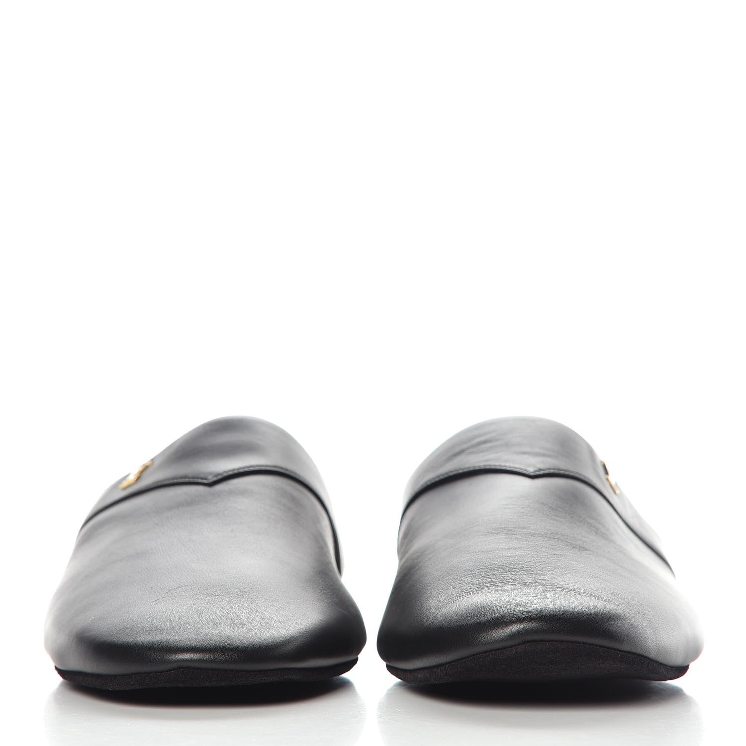 Louis Vuitton X SUPREME Lambskin Mens Hugh Slippers 8 Black 2 of 16