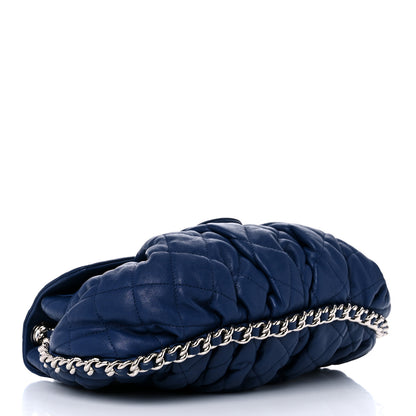Chanel Washed Lambskin Quilted Medium Chain Around Messenger Blue 4 of 12