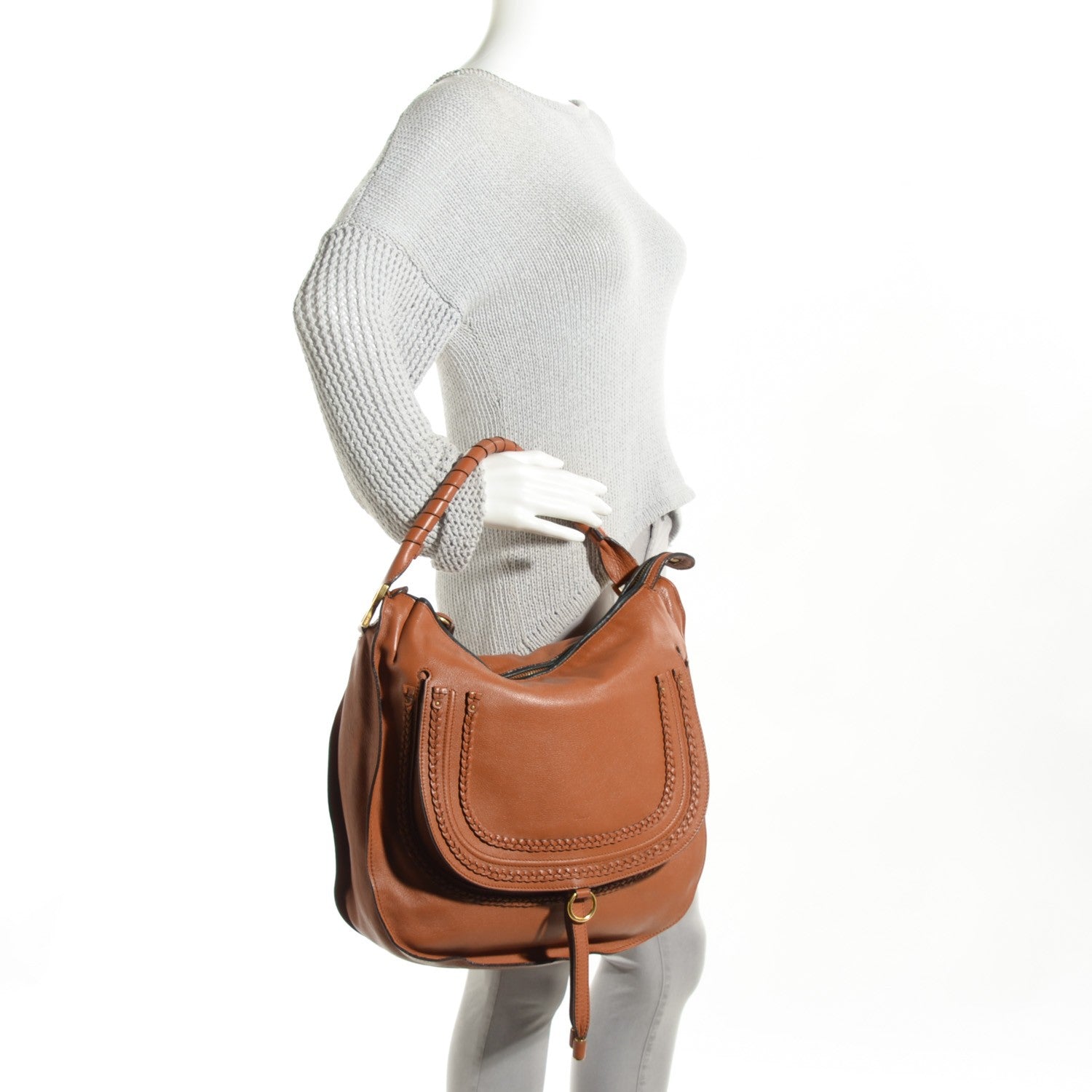Chloe Calfskin Large Marcie Hobo Tan 4 of 11