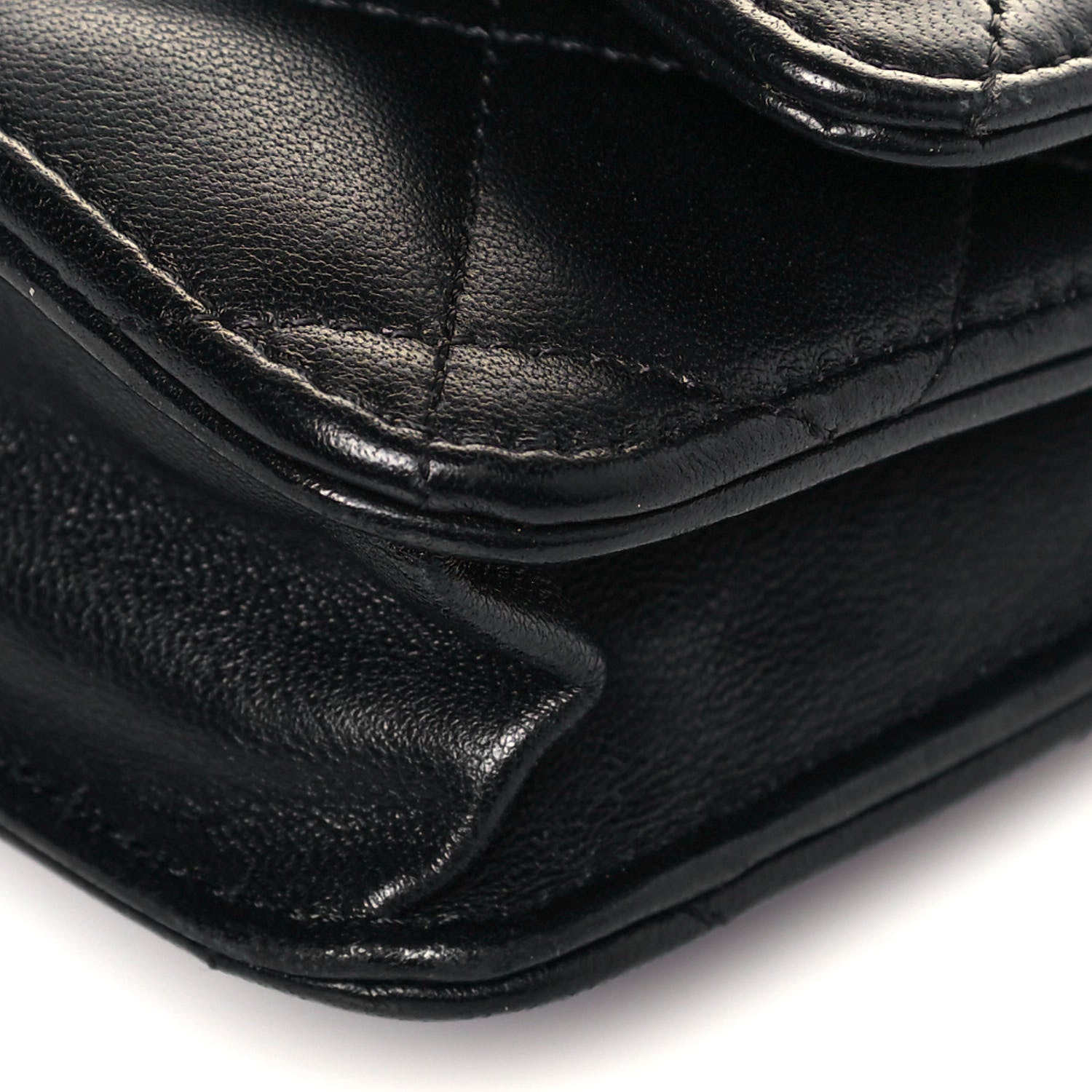 Chanel Lambskin Quilted Wallet On Chain WOC Black 9 of 13