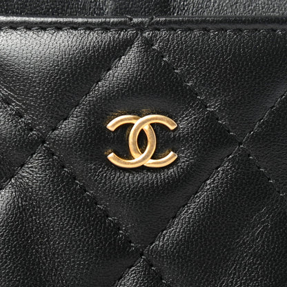 Chanel Pearl Lambskin Pearl Crown CC Wristlet Multi Pouches Black 10 of 10