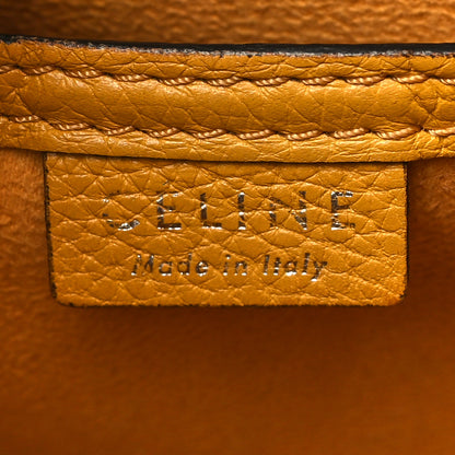 Celine Drummed Calfskin Nano Luggage Ocre 6 of 17