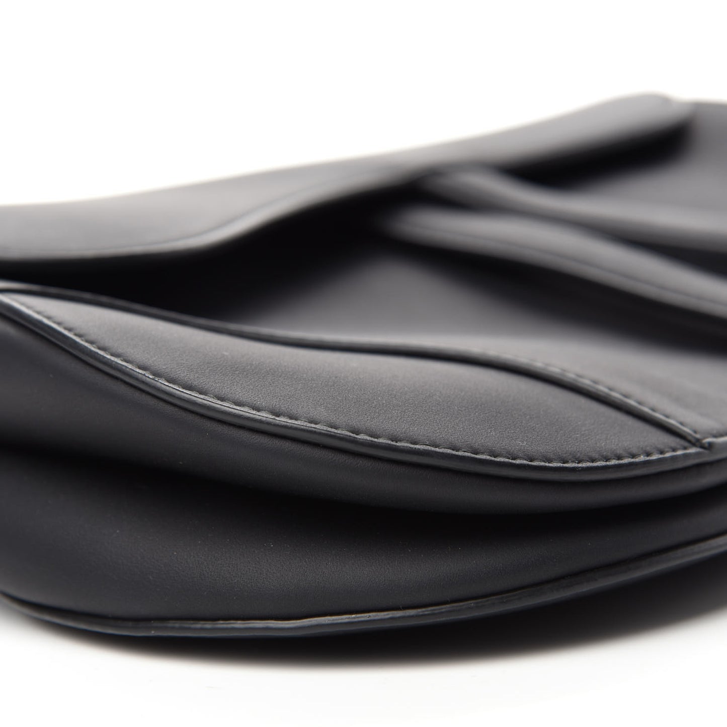 Ultra Matte Calfskin Saddle Bag Black