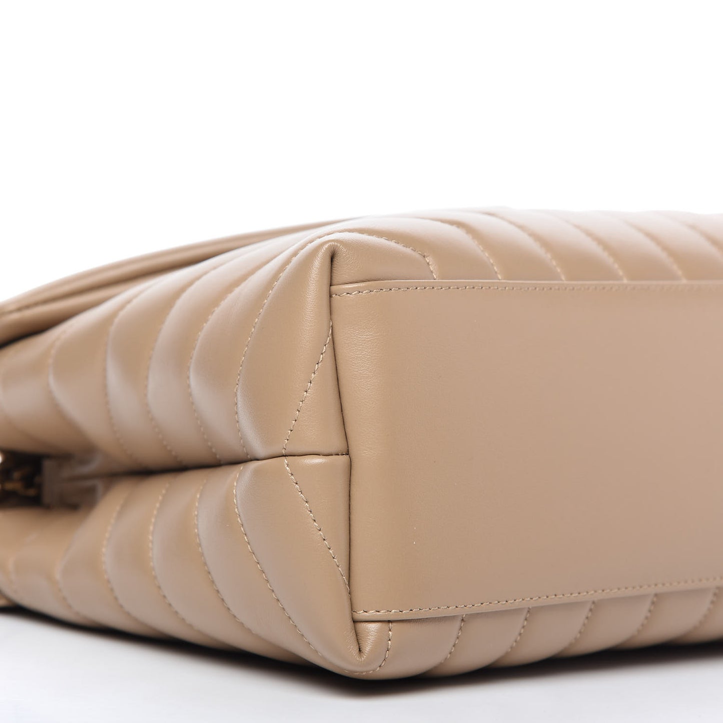 Calfskin Y Quilted Monogram Medium Loulou Chain Satchel Dark Latte