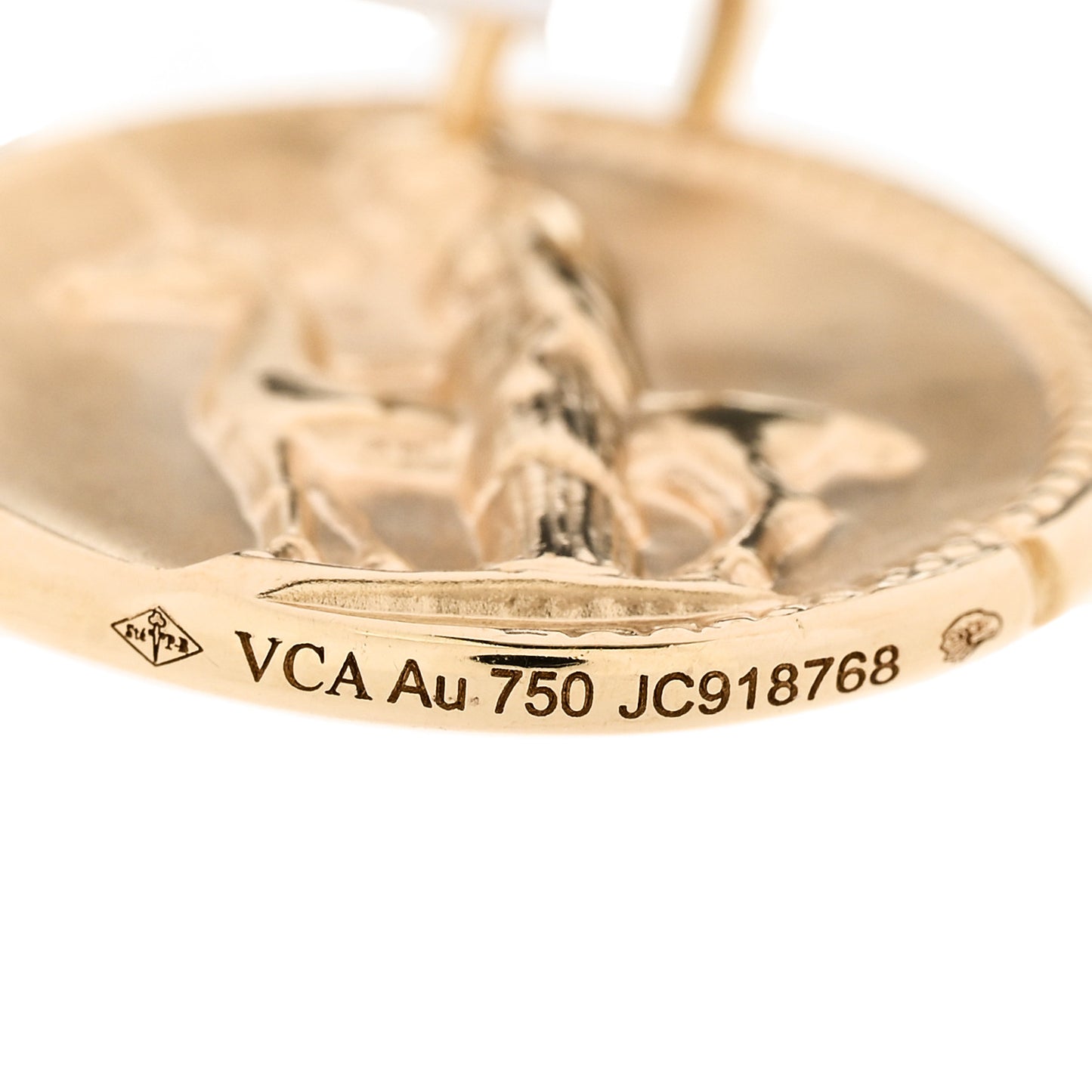 18K Yellow Gold Zodiac Virgo Pendant