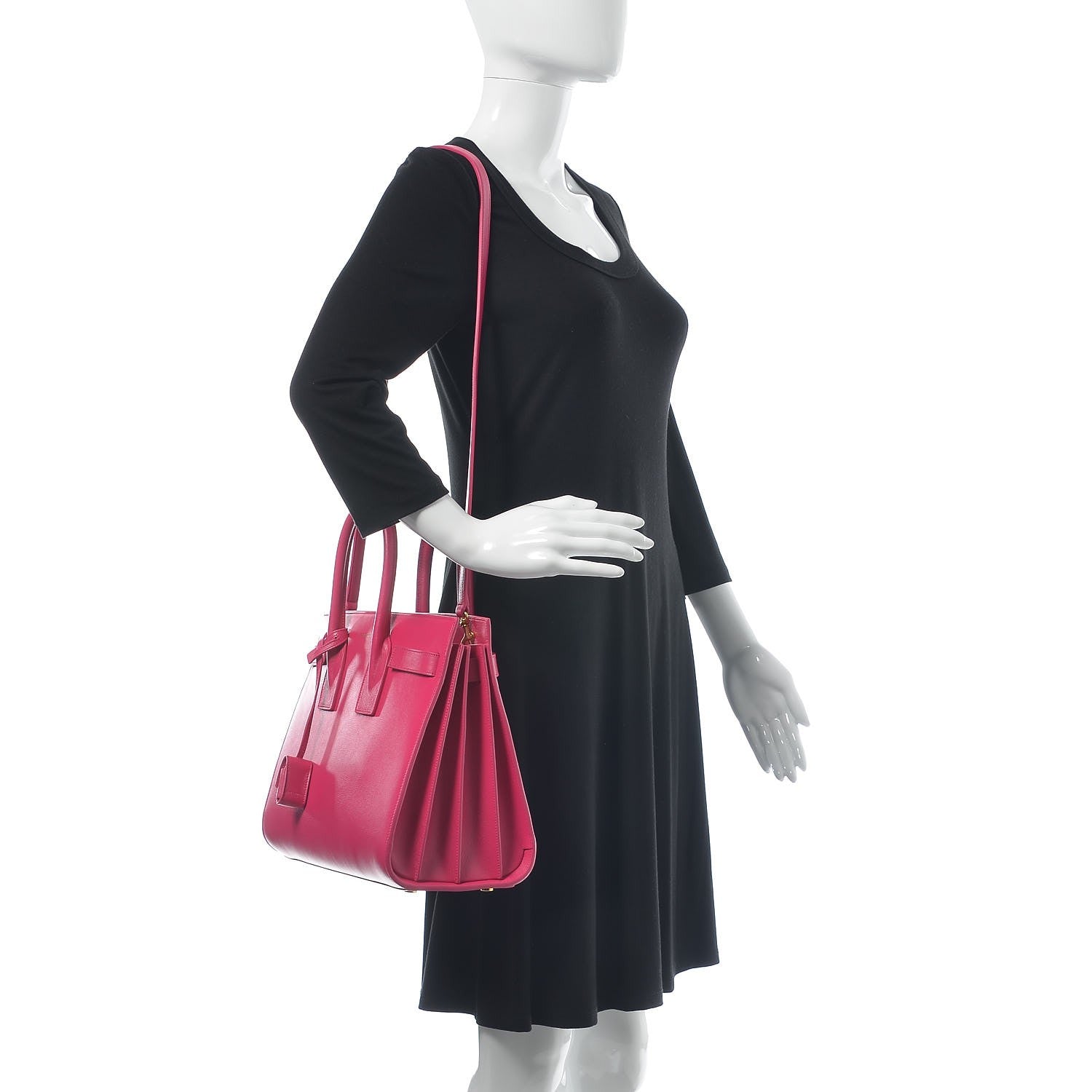 Saint Laurent Calfskin Small Sac De Jour Bubblegum 2 of 10
