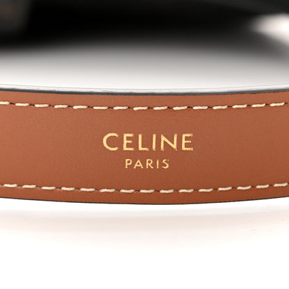 Celine Triomphe Canvas Calfskin Medium Strap Ava Triomphe Shoulder Bag Tan 6 of 12