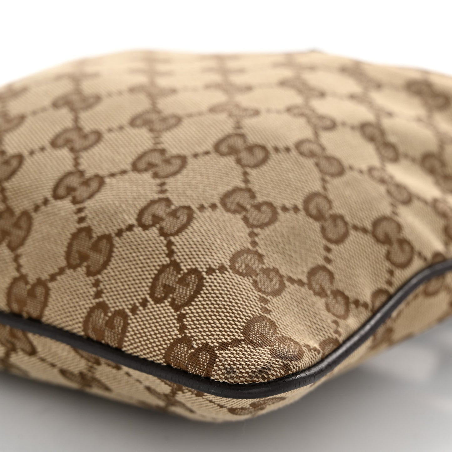 Monogram Web Small Flat Messenger Bag Brown