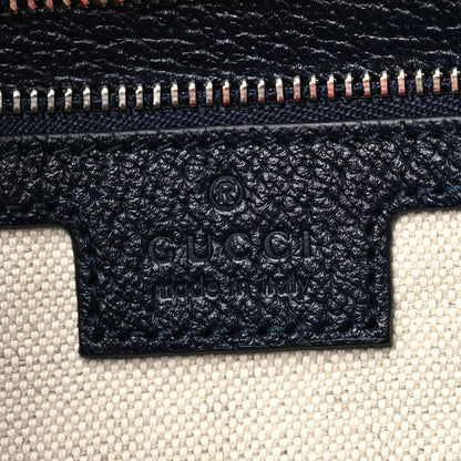 Gucci GG Supreme Monogram Textured Calfskin Web Large Attache Shoulder Bag Beige Blue 6 of 8
