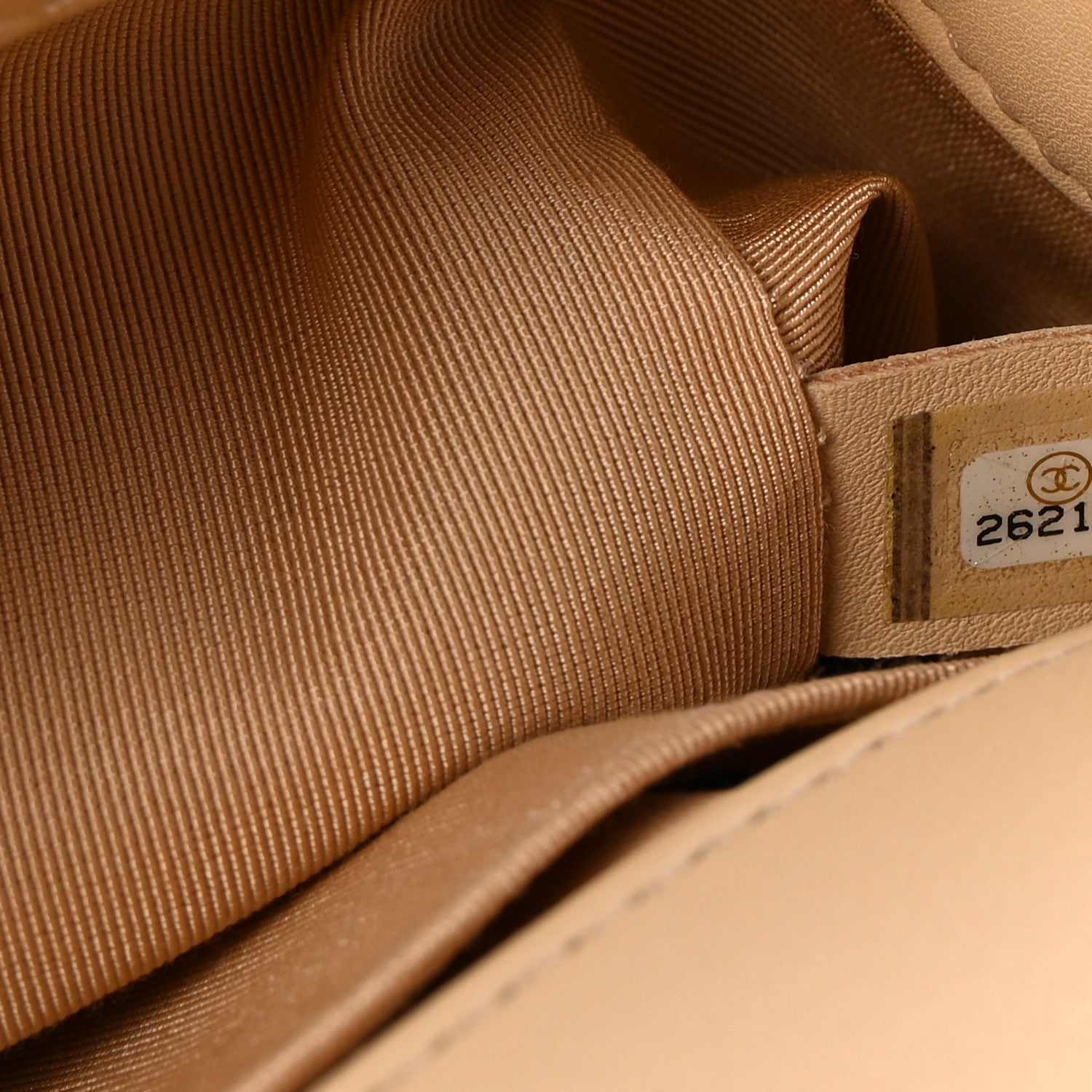 Chanel Calfskin Quilted Medium Boy Flap Beige 7 of 10