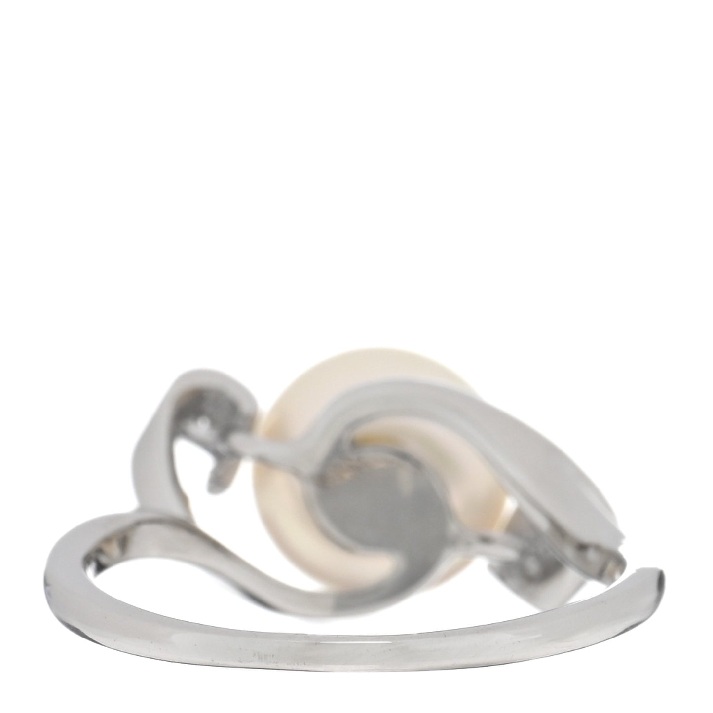 Platinum Diamond Akoya Pearl 8mm Ring 50 5.25