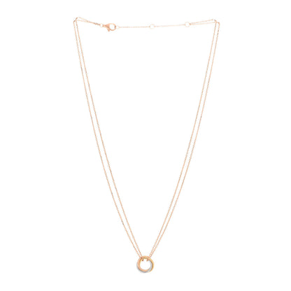 Cartier 18K Pink Yellow White Gold Trinity Double Chain Pendant Necklace 3 of 6