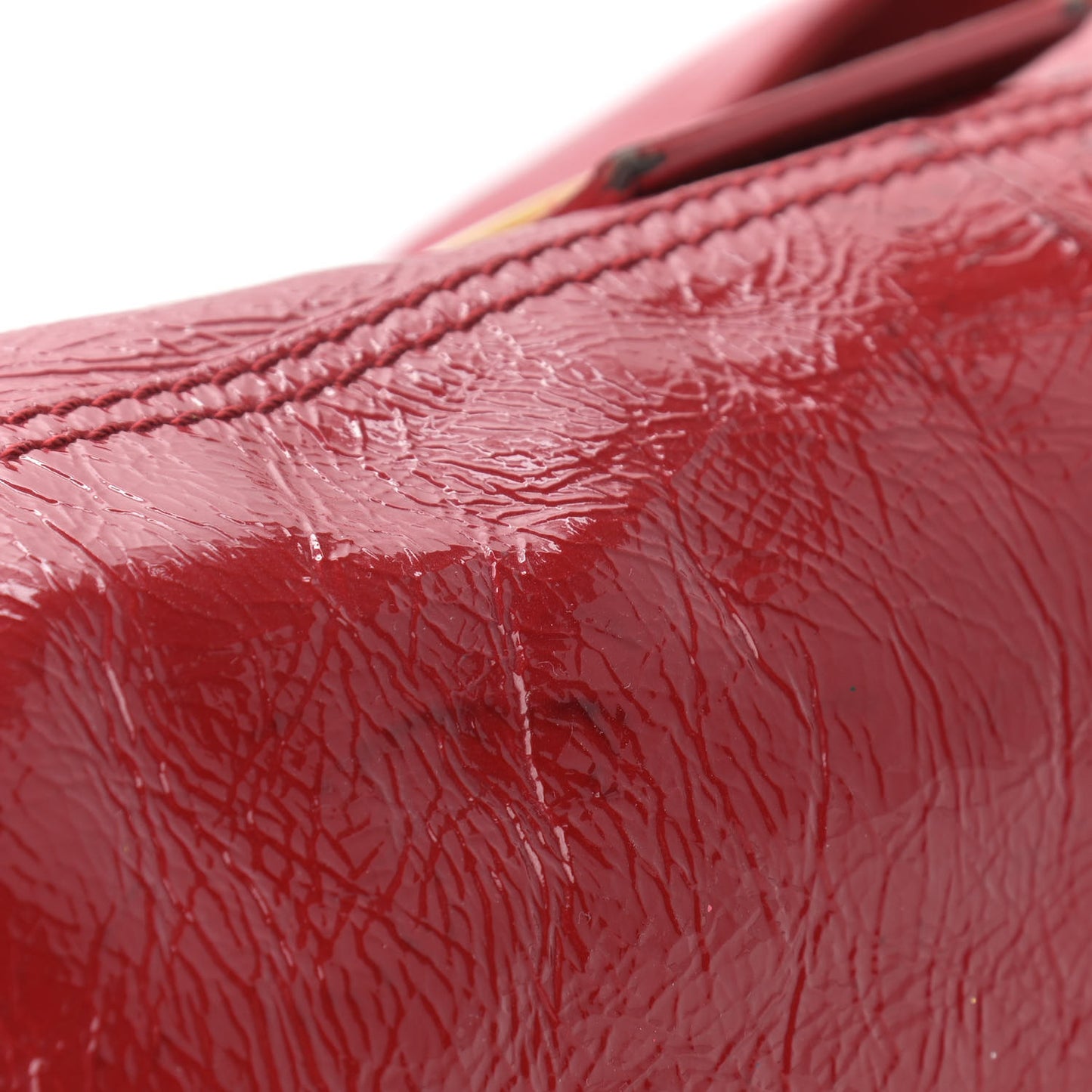 Vitello Naplak Large Convertible Baguette Rosso