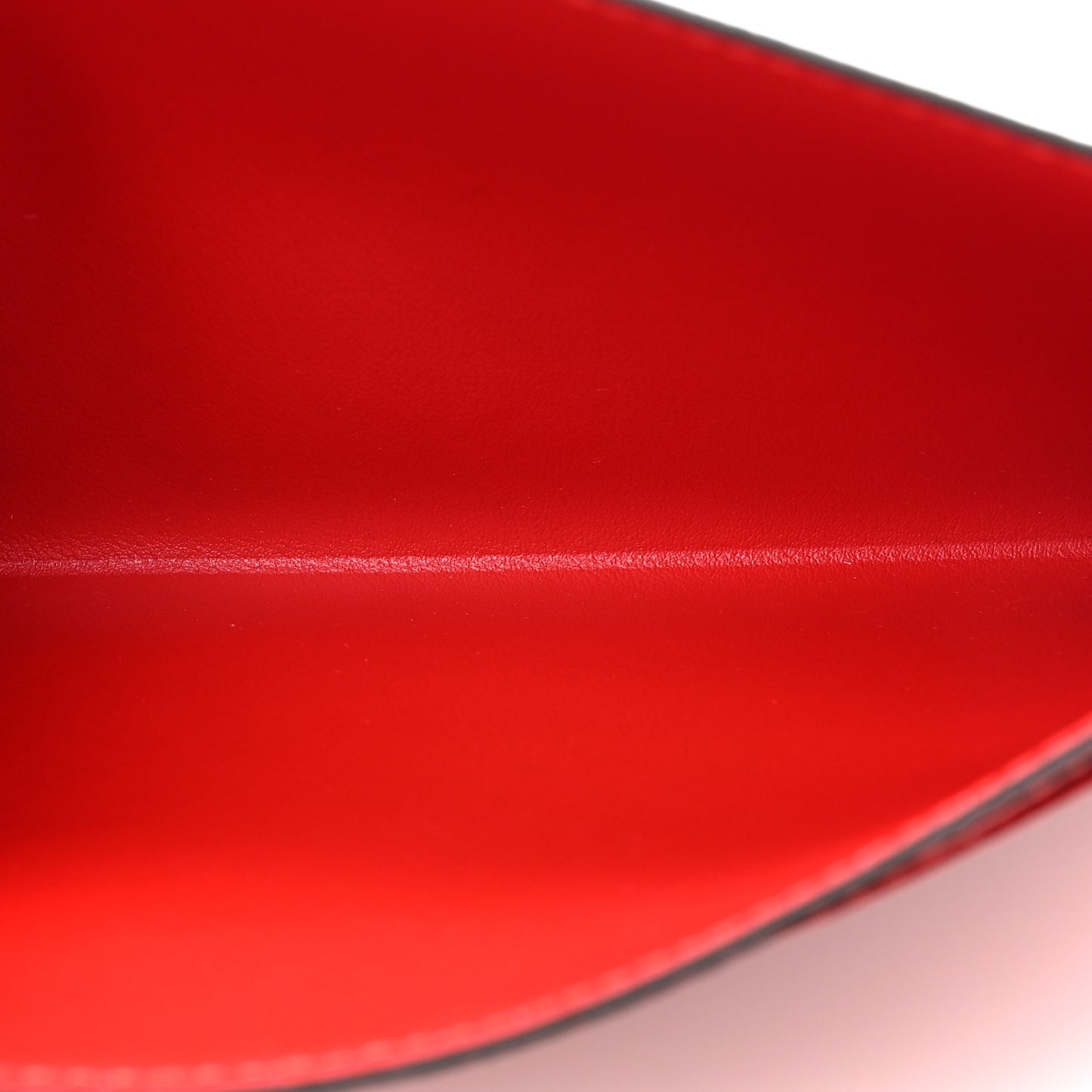 Calfskin Felicie Chain Wallet Card Holder Insert Scarlet