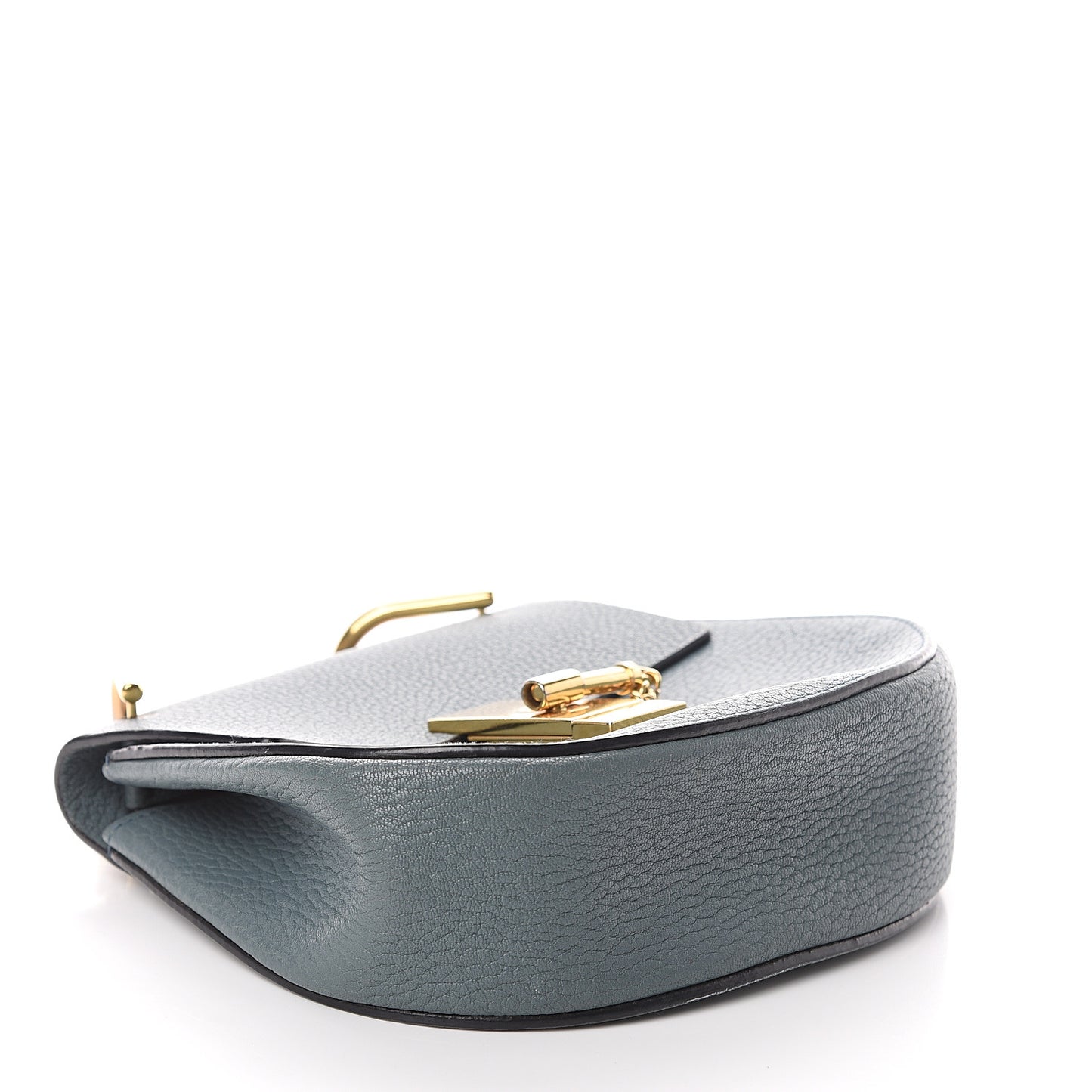 Grained Lambskin Mini Drew Shoulder Bag Cloudy Blue