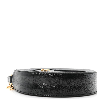 Gucci Suede Patent Web Mini Ophidia Round Shoulder Bag Black 4 of 11