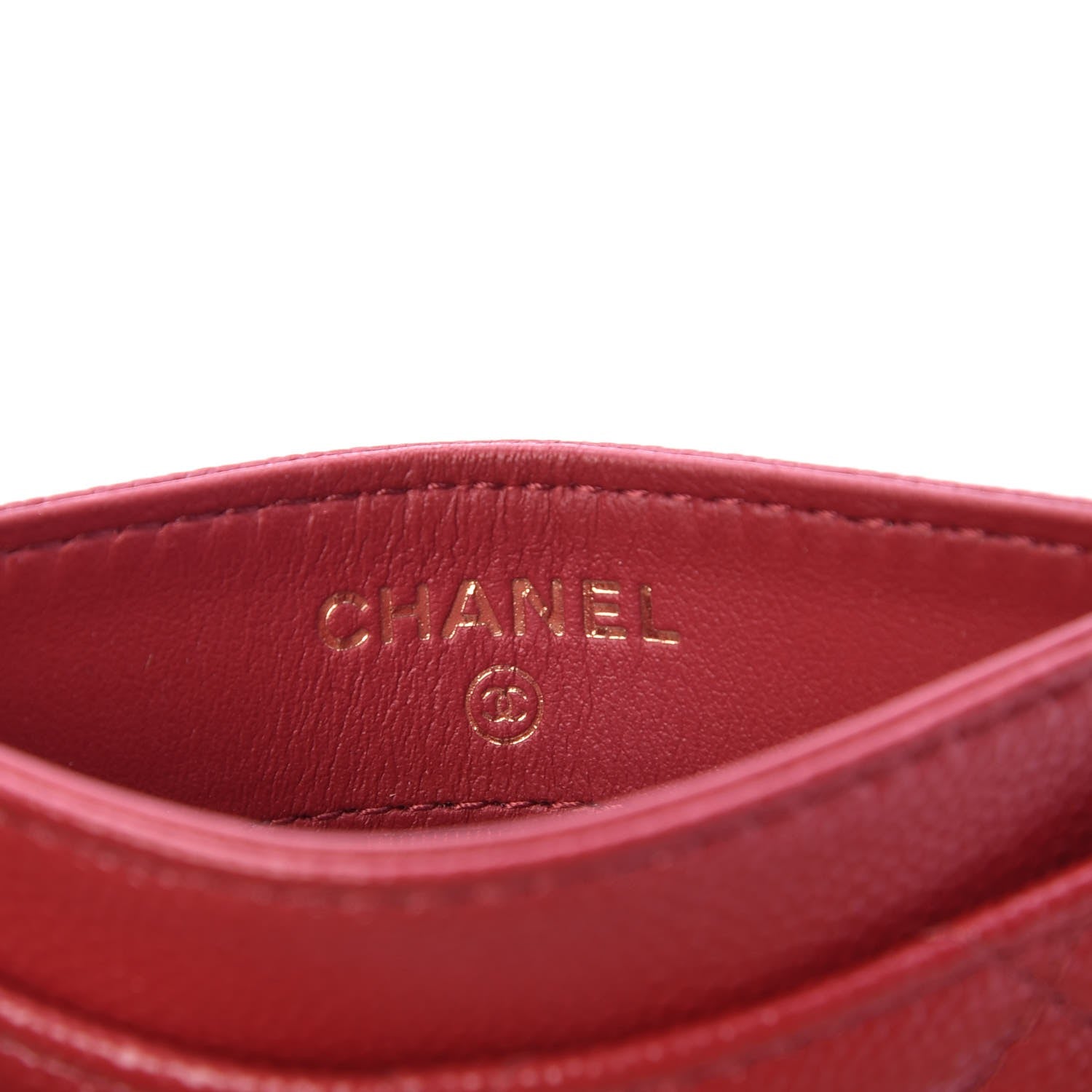 Chanel Caviar Quilted Card Holder Red 6 of 9