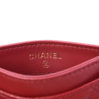 Chanel Caviar Quilted Card Holder Red 6 of 9