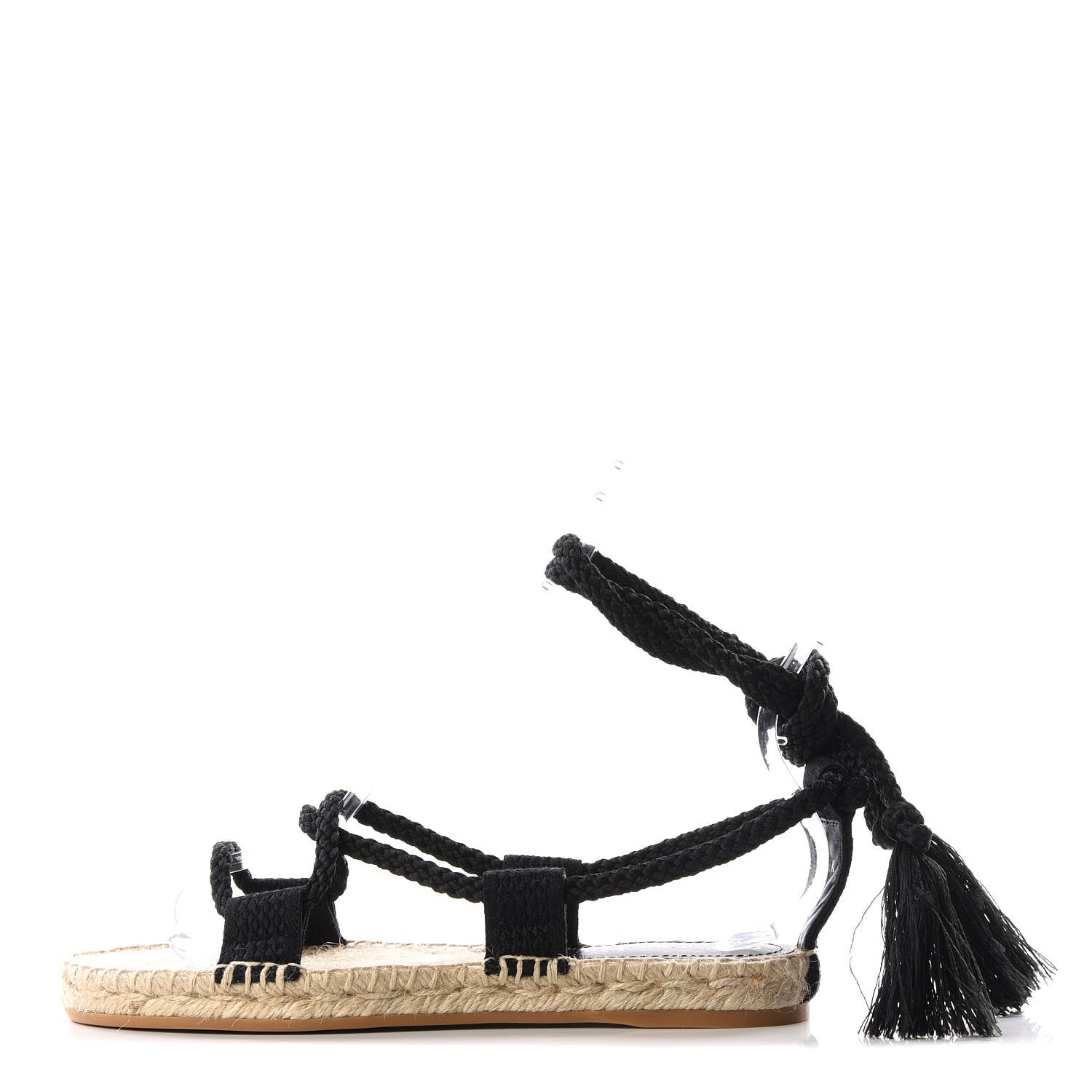 Christian Dior Embroidered Cotton Diorexpress Sandals 36.5 Black 1 of 8