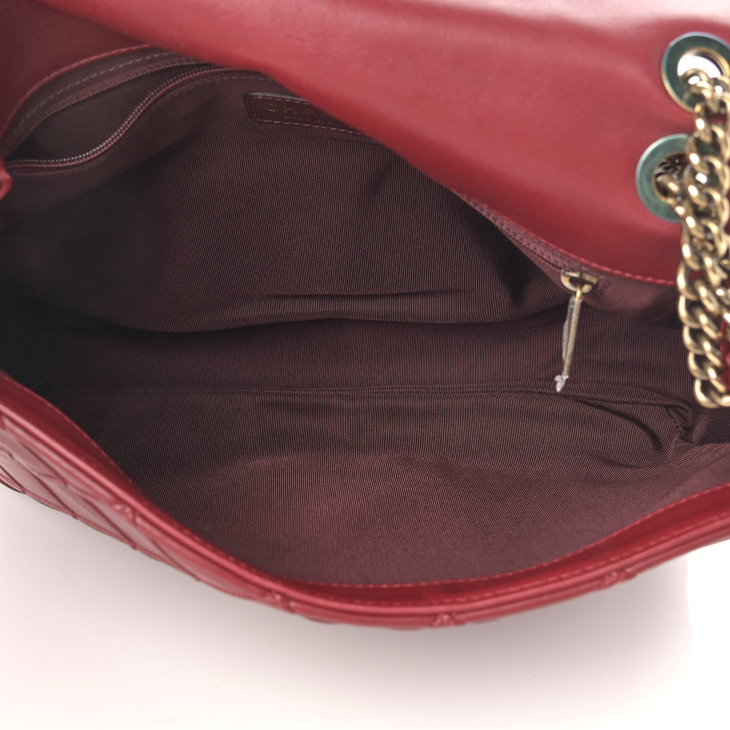 Chanel Calfskin Diamond Debossed Large Cosmos Flap Red 5 of 15