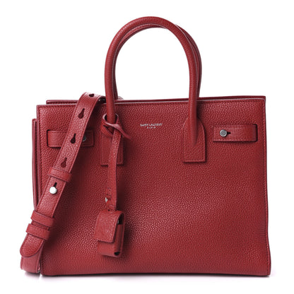 Saint Laurent Grained Calfskin Baby Sac De Jour Souple Red 1 of 12
