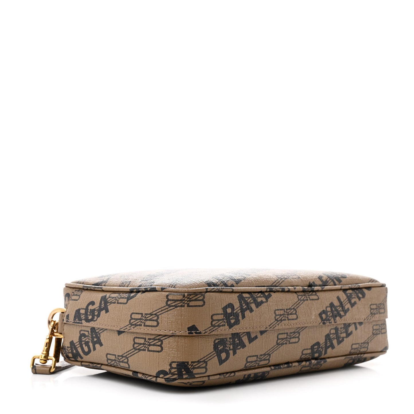 Coated Canvas BB Monogram Allover Logo Medium Signature Camera Bag Beige Brown Black