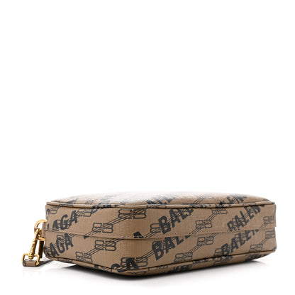 Balenciaga Coated Canvas BB Monogram Allover Logo Medium Signature Camera Bag Beige Brown Black 4 of 13
