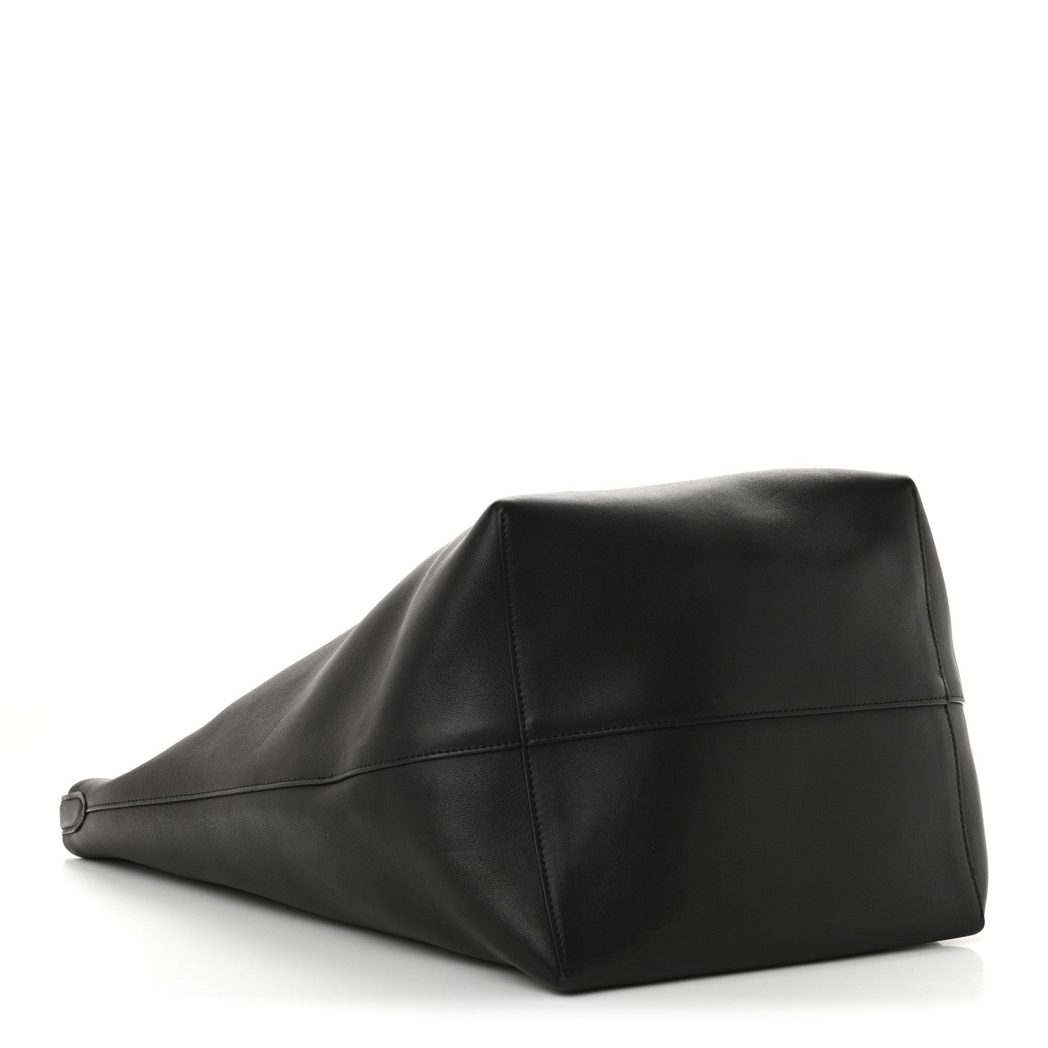 The Row Polished Saddle Calfskin Large N/S Park Tote Black 4 of 10