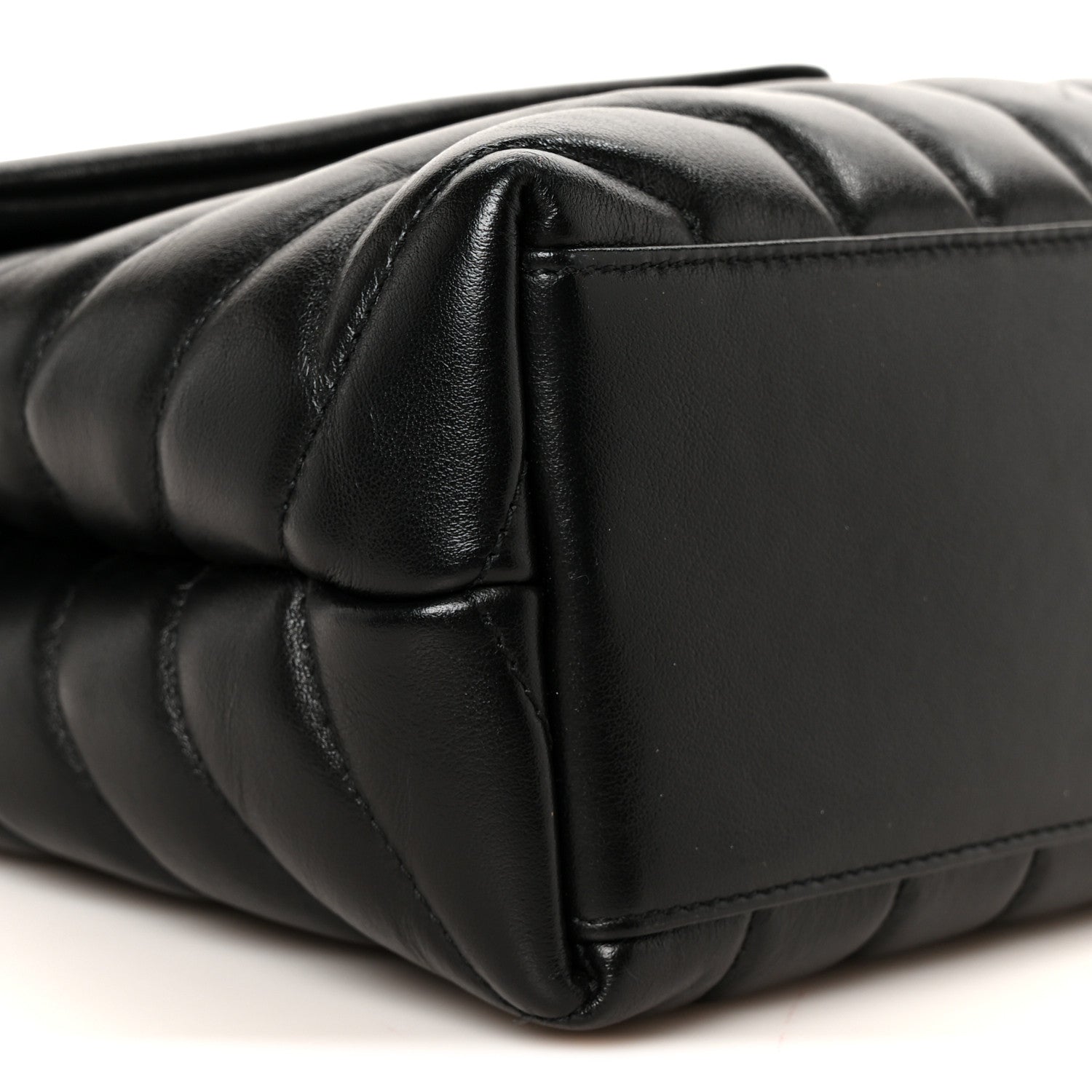 Saint Laurent Calfskin Y Quilted Monogram Small Loulou Crossbody Bag Black 10 of 11