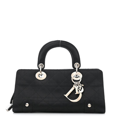 Christian Dior Satin Cannage Stitched Small East West Lady Dior Black 1 of 10