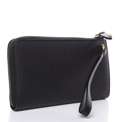 Gucci Calfskin Cellarius Blind For Love Wristlet Black 3 of 8