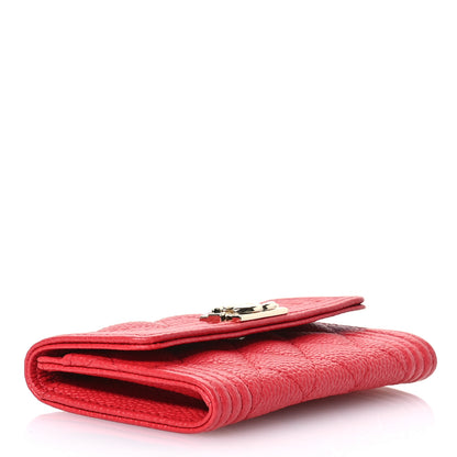 Chanel Caviar Quilted Boy Flap Card Holder Wallet Red 4 of 9