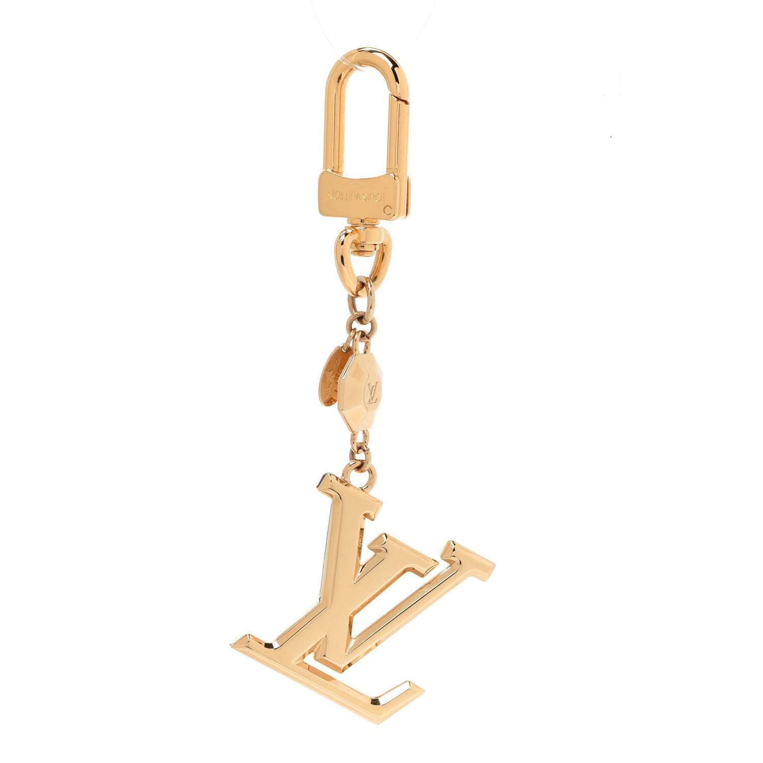 Louis Vuitton LV Facettes Bag Charm Key Holder Gold 1 of 5