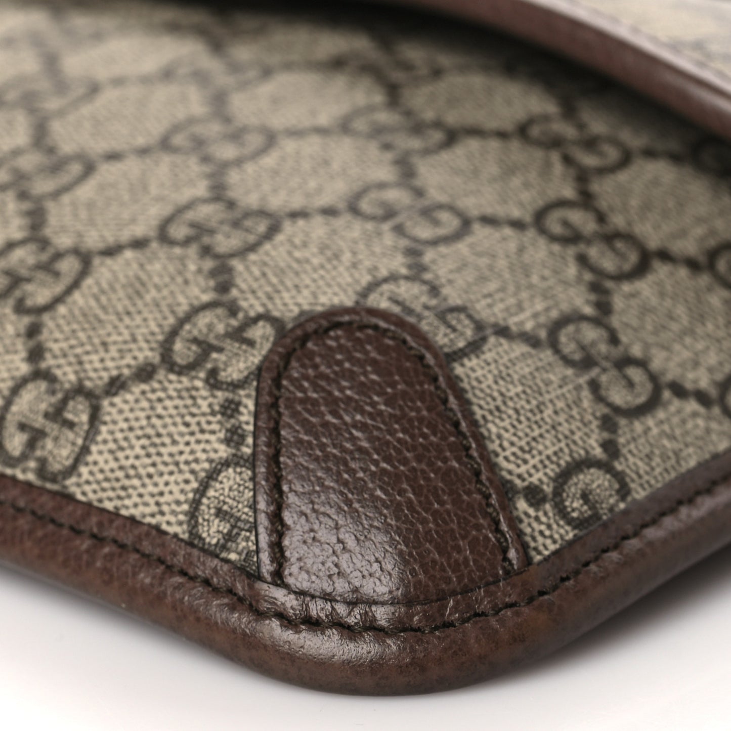 GG Supreme Monogram Neo Vintage Web Belt Bag Brown